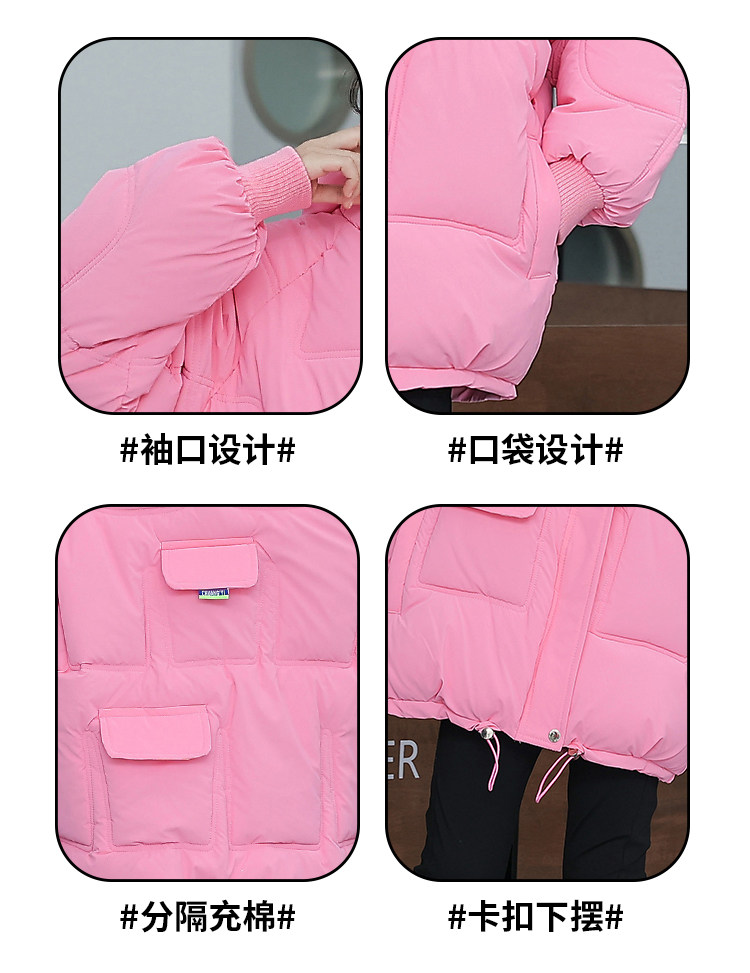 女童羽绒棉服冬季2024新款大童女孩免洗棉衣加绒加厚儿童冬装外套详情8