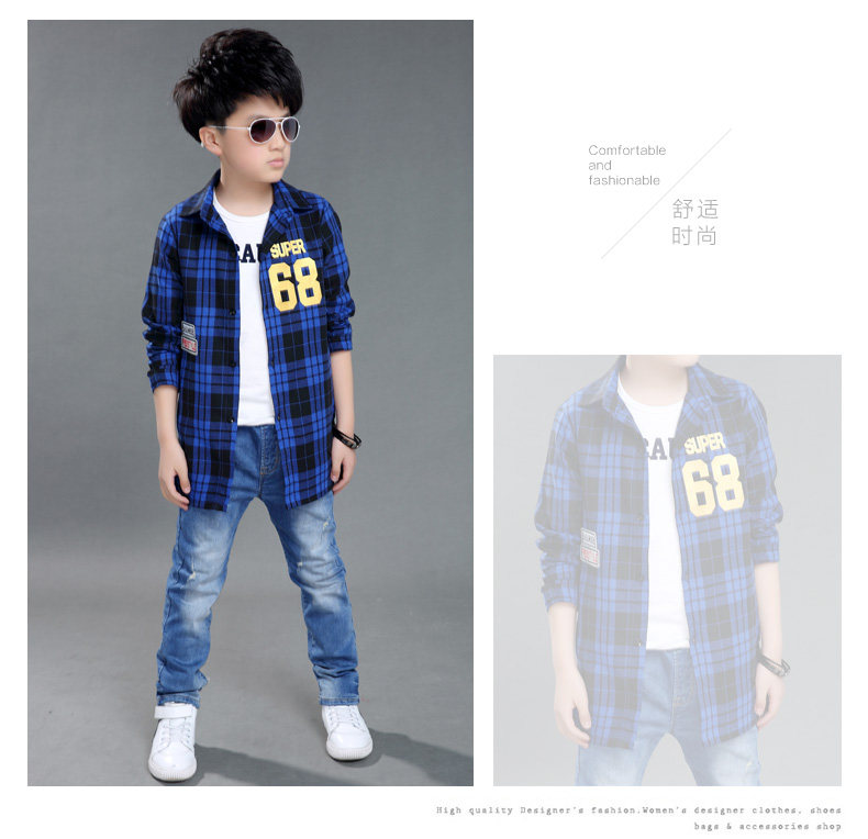 Chemise garcon à manche longue - Ref 2077096 Image 39