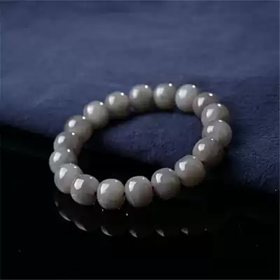 Xinjiang smoky purple Hetian Jade Bracelet Men 16 108 old beads soot gradual layer female Qinghai material