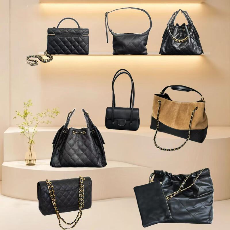 Original Mixed Style~ New 22/25 Bag Cowhide Hobo Box Bag 25A Suede Cf Quilted Single Shoulder Crossbody Women's Bag