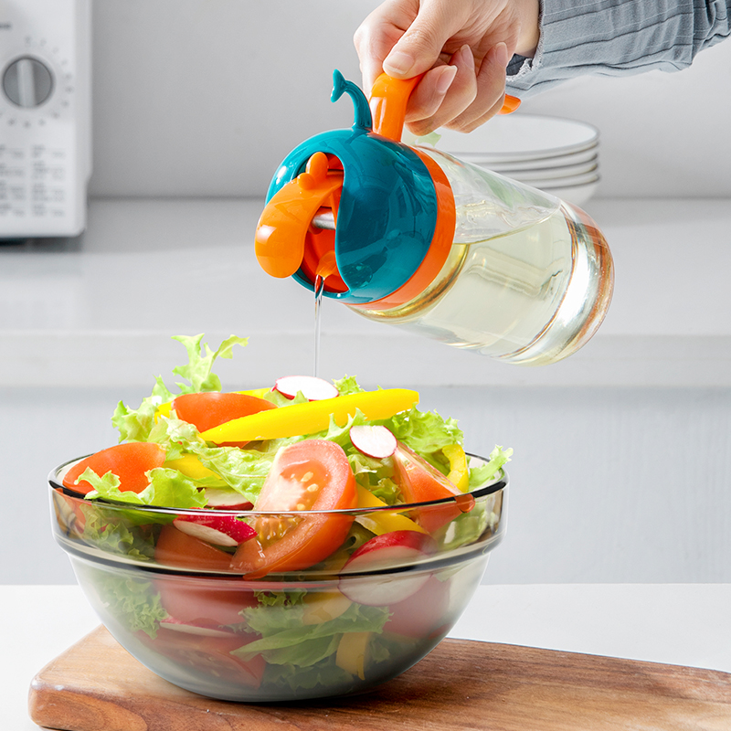 Minimalist glass oil jug oil bottle anti-leaking household oil bottle sauce bottle inverted oil bottle kitchen supplies oil vinegar tank small oil tank