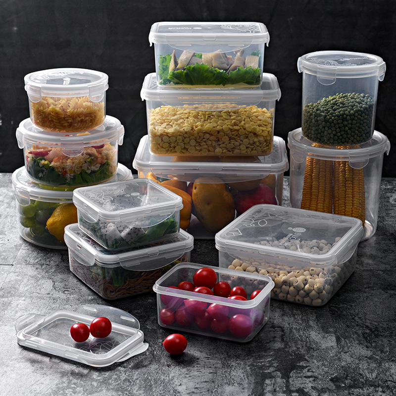 Office workers and students lunch box lunch box set Microwave oven lunch box Food sealed box Refrigerator finishing preservation storage box