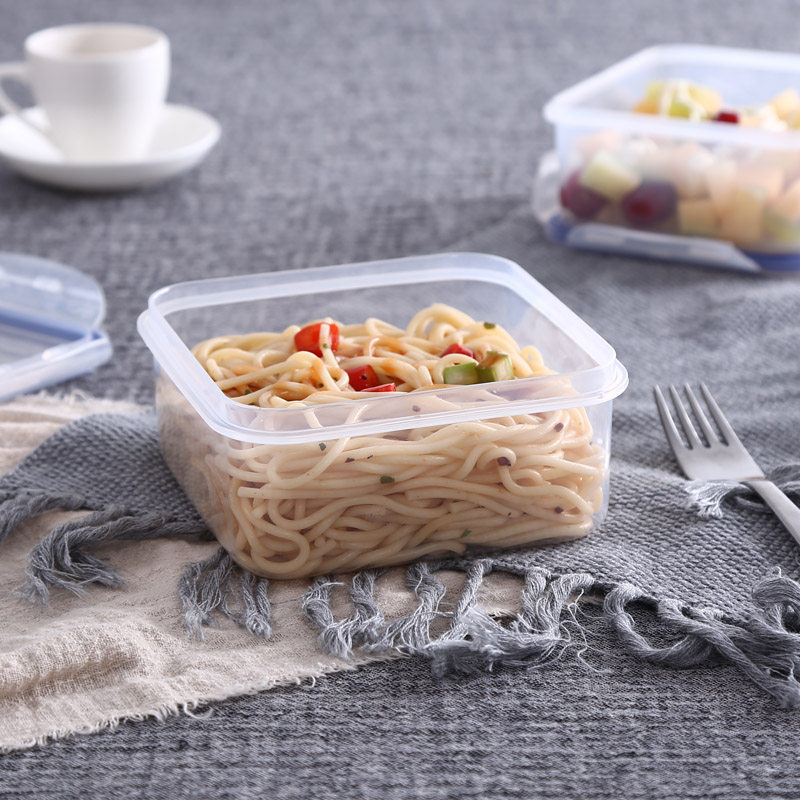 Anlige 800ML square fresh-keeping box food sealed box refrigerator storage box microwave lunch box