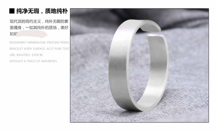 Bông tuyết bạc vòng đeo tay 999 sterling bạc vòng đeo tay bạc pattern matt đơn giản nam giới và phụ nữ handmade bracelet tùy chỉnh vòng đeo tay