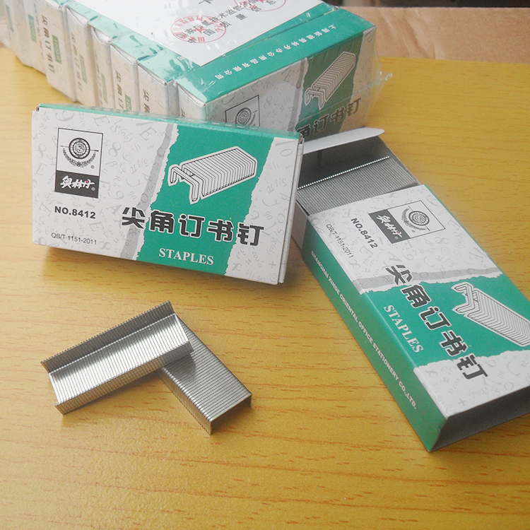 Olindan 8412 sharp corner staples unified staples wholesale 24 6 book needles 0 85 yuan box 1000 pieces