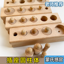 Aides à lenseignement à capuchon socket Cylinder Forme Paire Paire Wooden Sensualité Training Male Girl Puzzle Children Early Education Toys