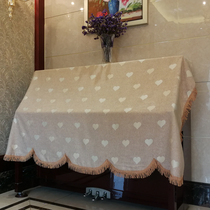 Thickened fabric piano cover love piano cover piano dust cover piano full cover simple dirty piano cover