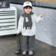 Boys' Spring Outfit Set 2026 New Stylish Baby Striped Pants Boys' Spring and Autumn Cool Sweatshirt Two-Piece Set
