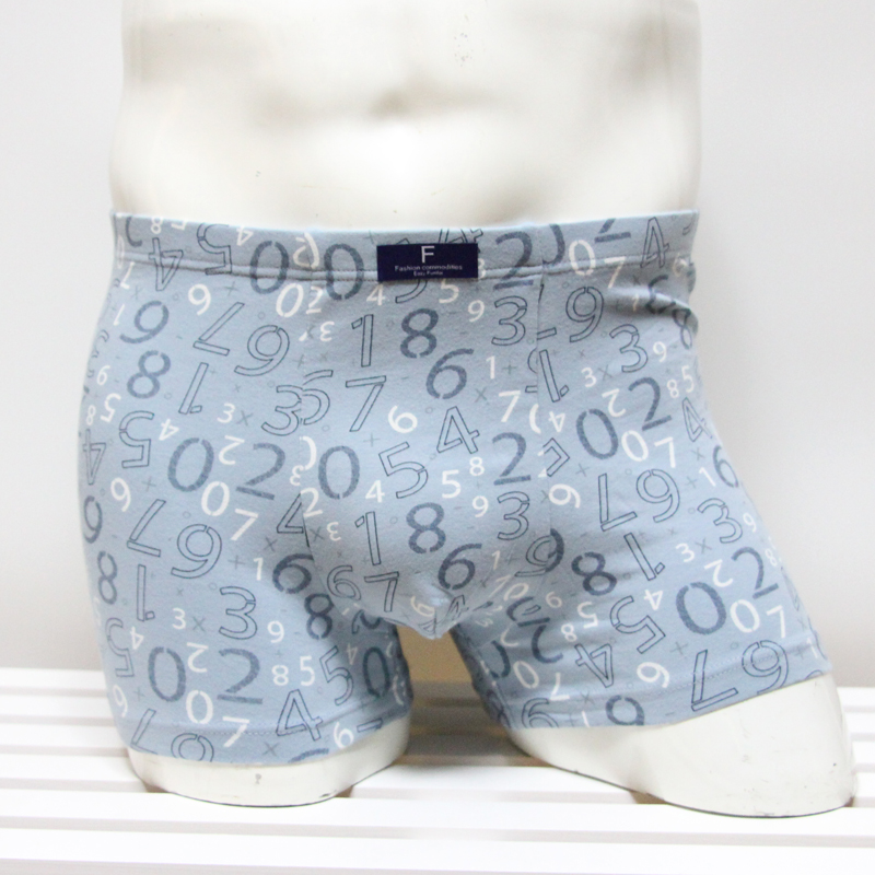 Fu Nilai Quần lót nam Boxer Quần short Quần lót giữa eo Quần bằng phẳng Stretch Cotton Lycra Cotton Aiwei Thở 1296 quan lot hoc sinh