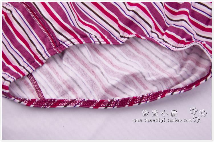 Quần lót nữ Fu Nilai cotton cotton chính hãng 100% cotton sọc ngang quần short đồ lót có phân bón để tăng quần lót nam thun lạnh siêu mỏng