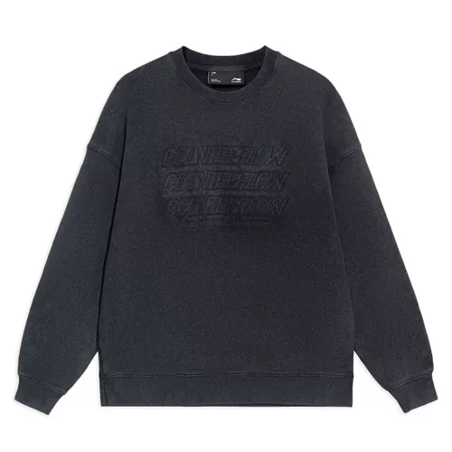 Li Ning, толстовка подходит для мужчин и женщин, комплект, весенний лонгслив, трикотажный спортивный костюм, с рукавом