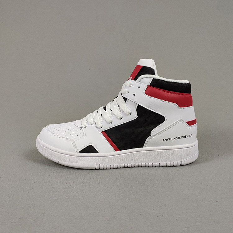 Li Ning men's shoes new spring and autumn board shoes leather surface warm casual high tube knight wear-resistant sports shoes AGCN285