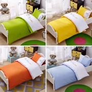 Cotton trẻ em sáu mảnh 100% cotton thêu đơn giản màu mẫu giáo mẫu giáo ba mảnh ngủ trưa