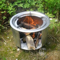 Outdoor wood-burning stove Wood-burning stove Field portable pot New iron stove Small-scale cooking one-piece camping outdoor