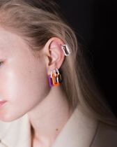 Small crowddesign Sensation Ins trendy minimalist inserts Colorful Bipin Earrings Personality Superior Earrings Single Sell