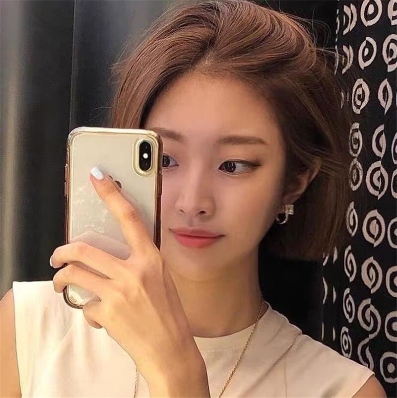 Flash diamond pearls before and after wearing ear needles Korean net red niche French high-end zircon pearl double-sided ear buckle