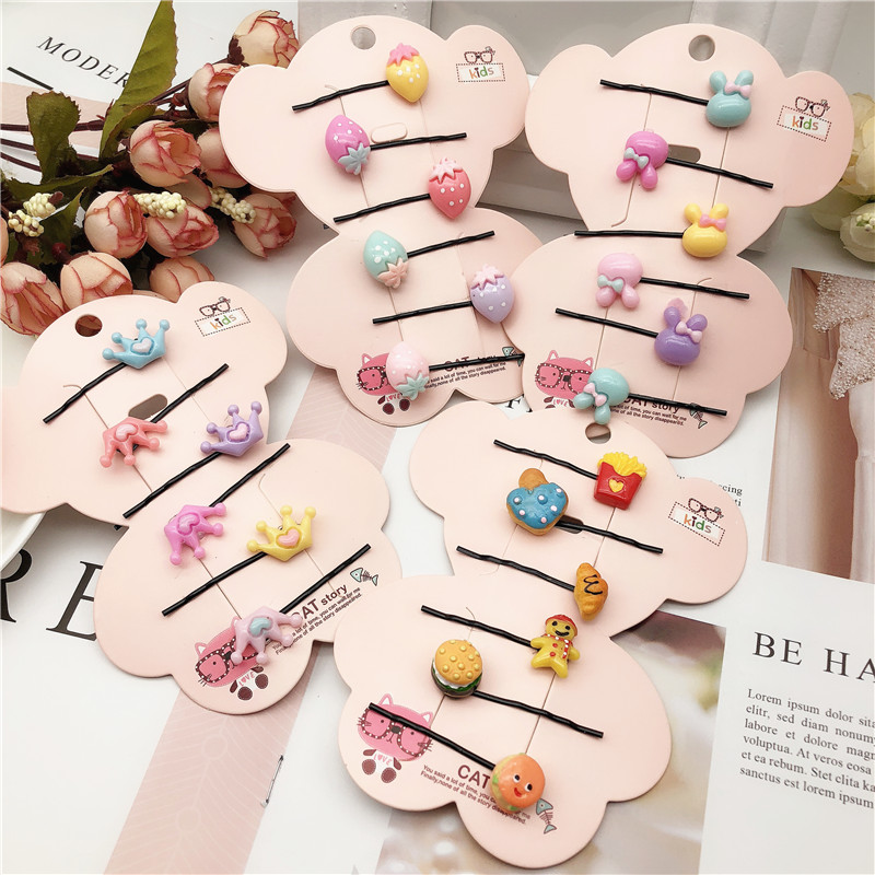 Cartoon Children Headwear Baby Hair Clip Lipped Sea Clip Girl Black Straight Clip Small Clip Edge Clip Tray Hair Ornaments