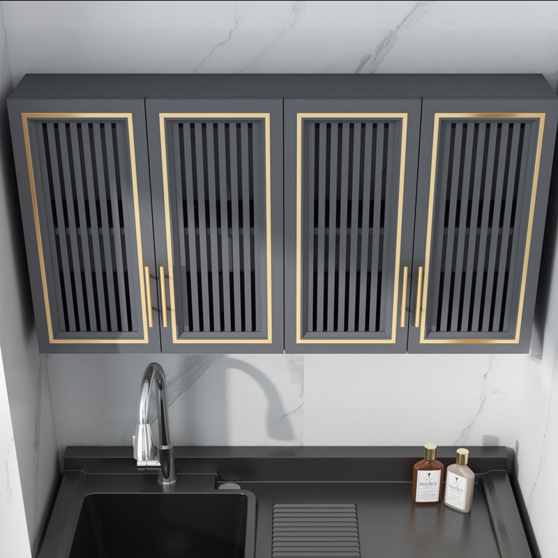 Kitchen Hanging Cabinet Wall Cabinet Wall Hanging Cabinet Shelve Locker Lockers Space Aluminum Hanging Cabinet Balcony Toilet Hanger-Taobao