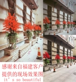 Имитация цветущего персика, искусственное дерево, пластиковый искусственный цвет персика, украшение гостиной, бонсай с цветком сливы, украшение офисного зеленого растения в горшке