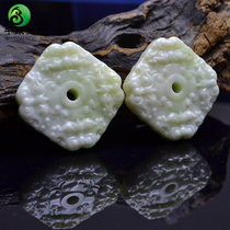 Lantian Jade Square Divine Beast Protector Square Car Hanging Peace Pendant for Men and Women Jade Brand Shaanxi Xian Specialty Ping An Brand