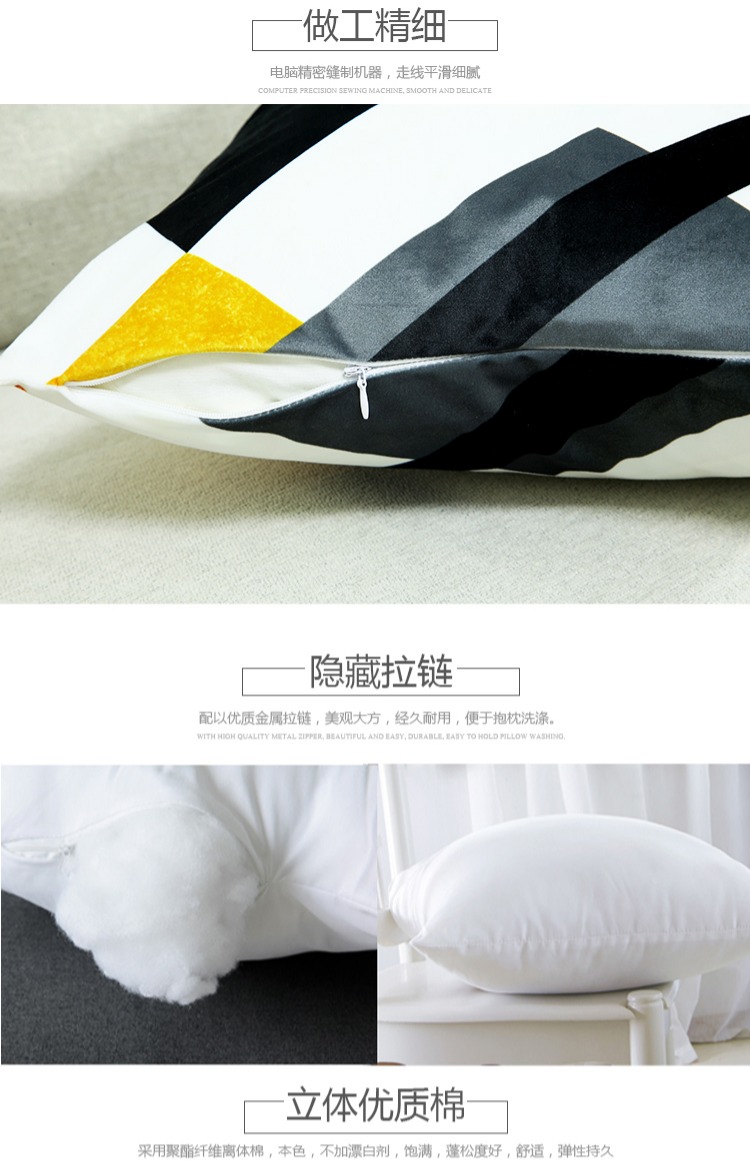 Mới Bắc Âu đá cẩm thạch phòng khách sofa gối đệm văn phòng nghỉ trưa gối tùy chỉnh gối tựa lưng - Trở lại đệm / Bolsters gối trang trí sofa