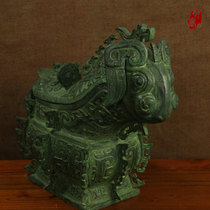 Bell Tripod Bronzer) Imitation Ancient Handicraft) Home Pendulum with Gift) Wine)