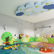 Kindergarten cartoon soft bag background wall childrens room soft bag background wall bedroom TV background soft bag background wall