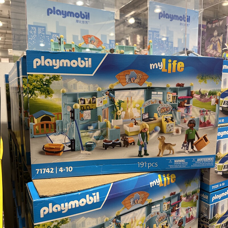Playmobil Moby World Girl's Cute Pet Paradise Family Garden Construction Emotional and Emotional Development
