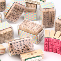 Japanese imported Kodomo no kao retro seal English alphanumeric Kana week kana