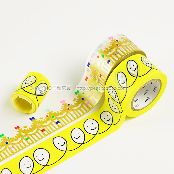 Japan imports and paper adhesive tapes mt x mina perhonen joint section gold crown smiling face 27mm