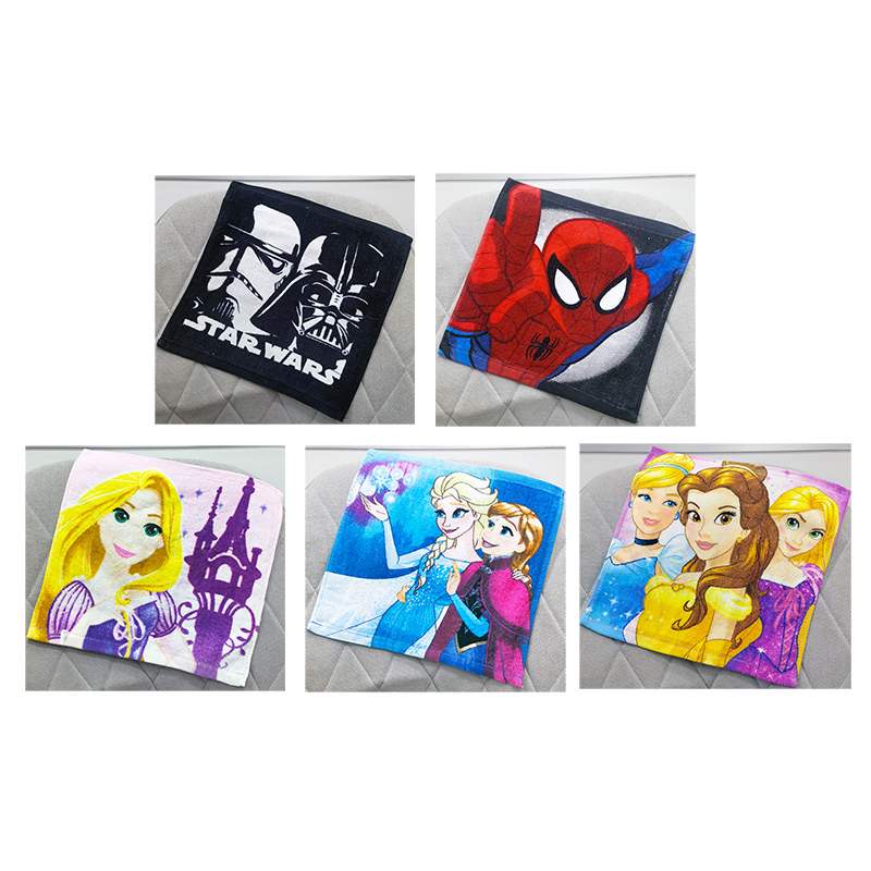 30X30Cm Star Wars Ice Princess Anna Export Cartoon Pure Cotton Towel Large Square Towel