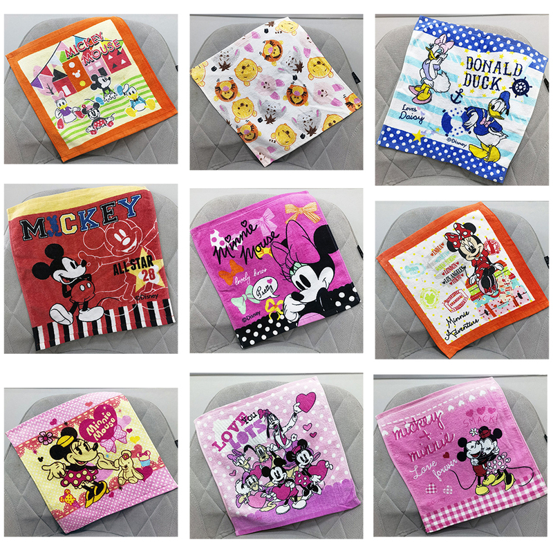 34X34Cm Mivini Mouse Monster Spider-Man Cartoon Cotton Children's Square Towel