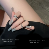 Серебряное модное регулируемое кольцо с буквами, на указательный палец, легкий роскошный стиль, микроинкрустация