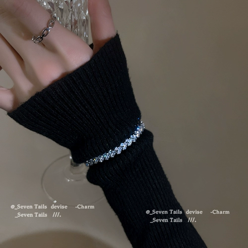 Tide, небольшой дизайнерский изысканный браслет, инкрустировано бриллиантами, легкий роскошный стиль, изысканный стиль