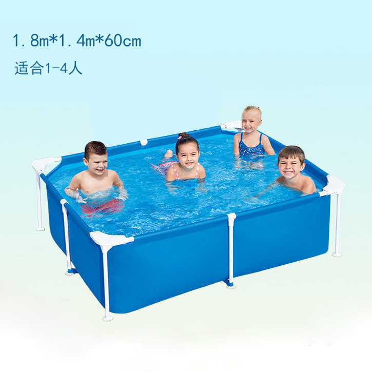 Blue And White 180 * 140 * 60Cm (Standard)Super large adult Bracket Swimming Pool children household family No inflation Play pool Big child thickening outdoors pool