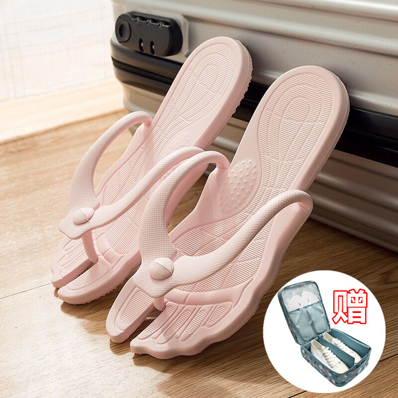Travel portable folding travel must use non-slip seaside sandals men and women soft shoes swimming slippers outdoor sandals