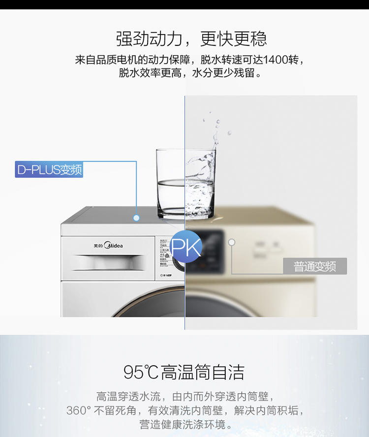 máy giặt electrolux Máy giặt và sấy khô Midea / Midea MD80-11WDX 8 kg / KG Máy giặt trống tự động máy giặt lg 7kg