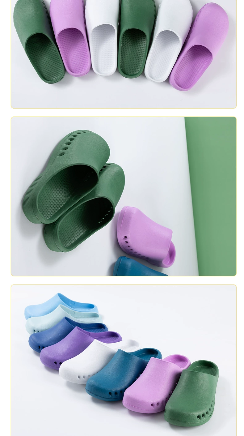 Doctor operating room hole-in-the-wall slippers hospital laboratory intensive care unit nurses men and women waterproof protective toe-toe non-slip shoes