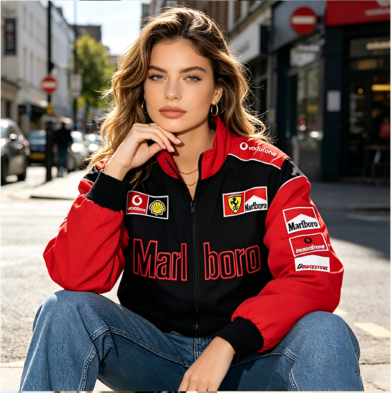 F1 Ferrari Team Embroidered Racing Suit Motorcycle Riding Jacket Men's and Women's Couple Long-Sleeved Jacket F1 Ferrari Team Embroidered Racing Suit Motorcycle Riding Jacket Men's and Women's Couple Long-Sleeved Jacket