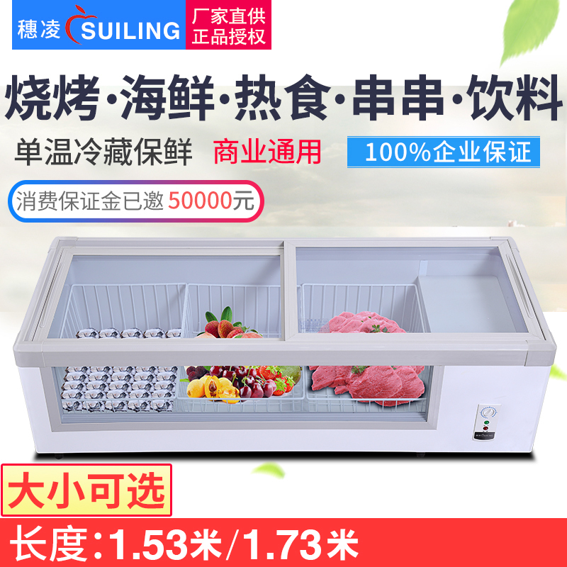 Ear Ling WG4-219DS Yunnan Fresh Milk Bar Special Desktop Freezer Commercial Horizontal Cold East Cabinet Refrigerated Display Case