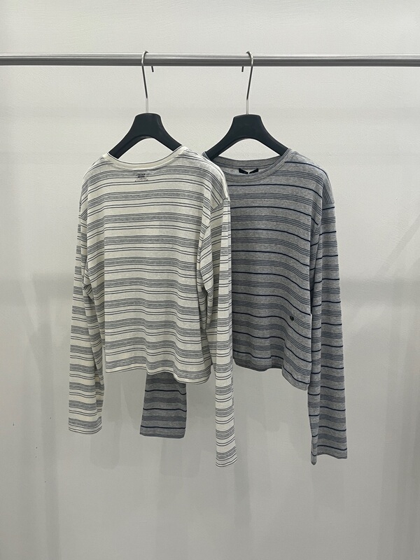 About Moon Autumn Korean Style Round Neck Striped Long-Sleeved T-Shirt for Women Loose and Versatile Casual Top 54234 About Moon Autumn Korean Style Round Neck Striped Long-Sleeved T-Shirt for Women Loose and Versatile Casual Top 54234