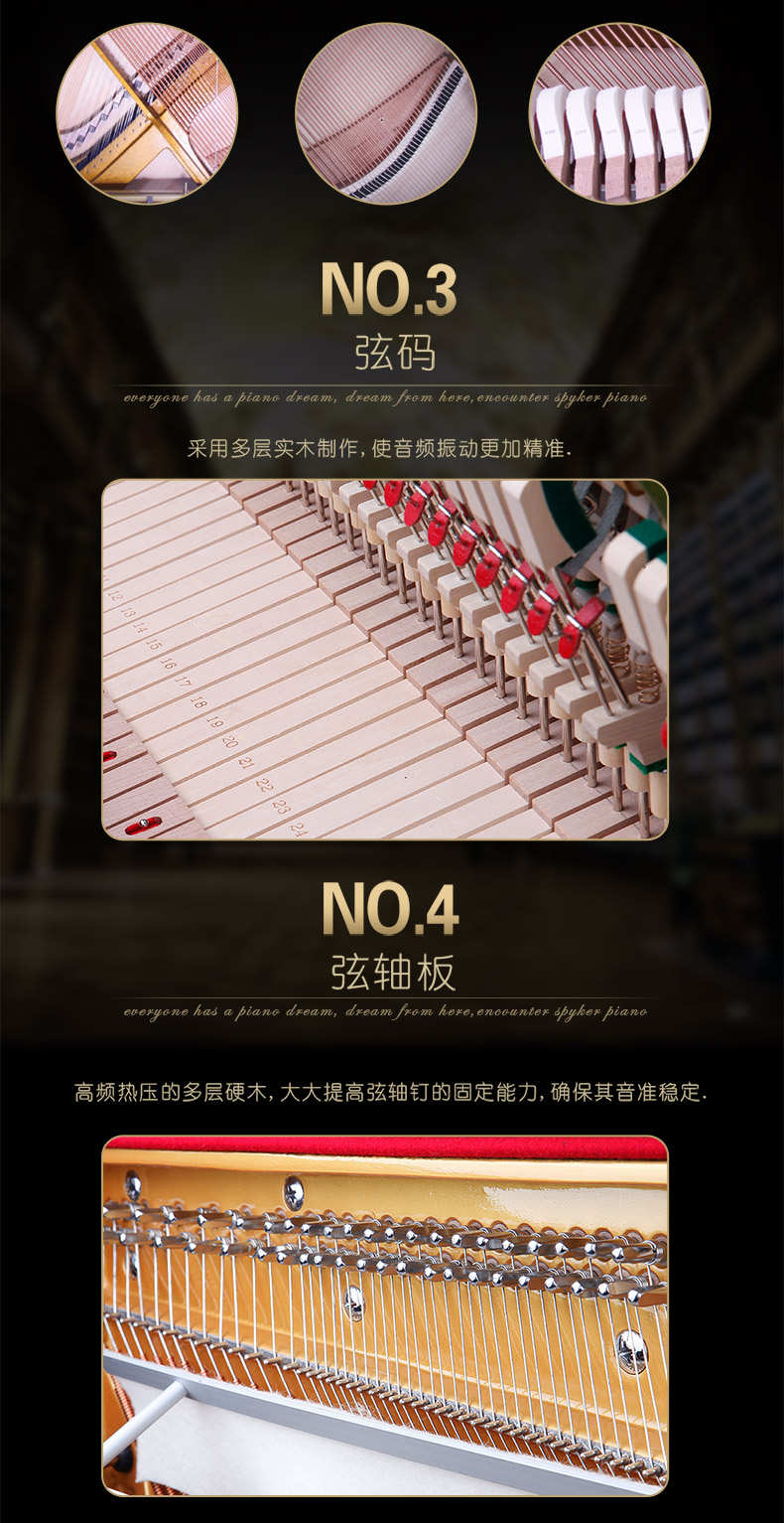 SPYKER Spyker Piano Đàn piano mới thẳng đứng cao cấp Gia đình dạy piano chuyên nghiệp L123G - dương cầm yamaha ydp