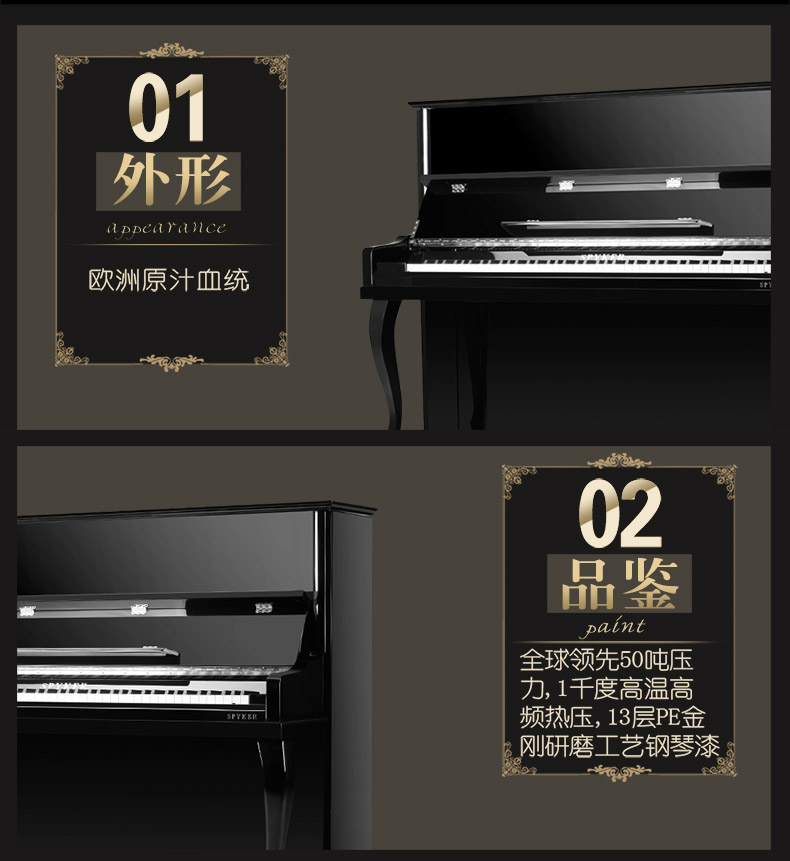 SPYKER Spyker Piano Đàn piano mới thẳng đứng cao cấp Gia đình dạy piano chuyên nghiệp L123G - dương cầm yamaha ydp