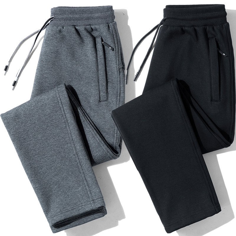 Clearance Sale: Men's Loose-Fitting, Durable, Stain-Resistant Work Pants, Straight-Leg Fleece-Lined Casual Pants, Versatile Sweatpants