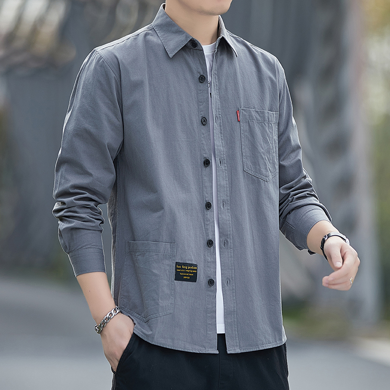 Clearance Sale: New Summer Pure Cotton Shirts for Men, Hong Kong Style Casual Long-Sleeve Jackets, Youth Men's Sun Protection Clothing, Trendy Clearance Sale: New Summer Pure Cotton Shirts for Men, Hong Kong Style Casual Long-Sleeve Jackets, Youth Men's Sun Protection Clothing, Trendy