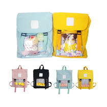 Shoulder pain bag canvas transparent backpack shoulder bag shoulder 20CM baby bag doll go out backpack