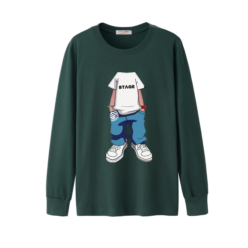 Đặc biệt mỗi ngày mùa thu phải mua áo thun in hoa cỡ lớn cho nam rộng tay 6X cotton thể thao áo tay lỡ nam