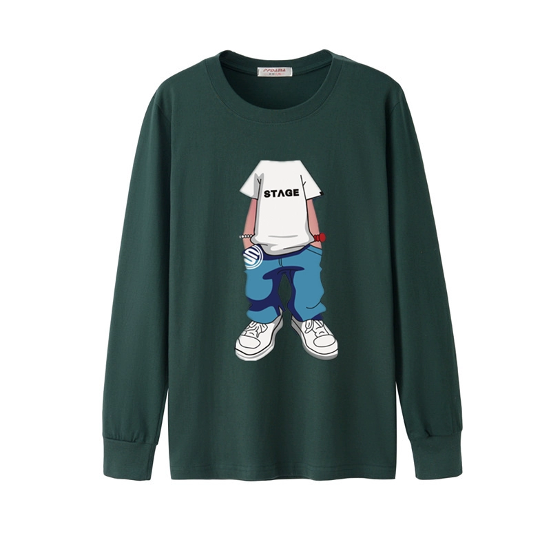 Đặc biệt mỗi ngày mùa thu phải mua áo thun in hoa cỡ lớn cho nam rộng tay 6X cotton thể thao áo thun nam trơn