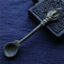 100% old Himalayan style pure copper nectar spoon Nepal National style handmade elephant nose God old nectar spoon