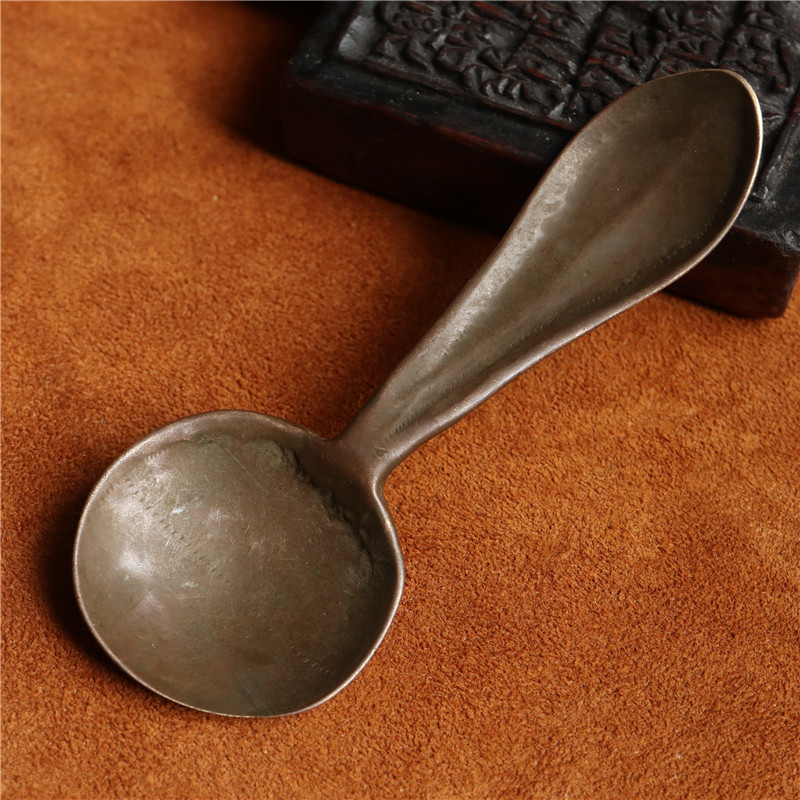 = Old = Tibet old manna spoon tribute old bronze piece of manna spoon